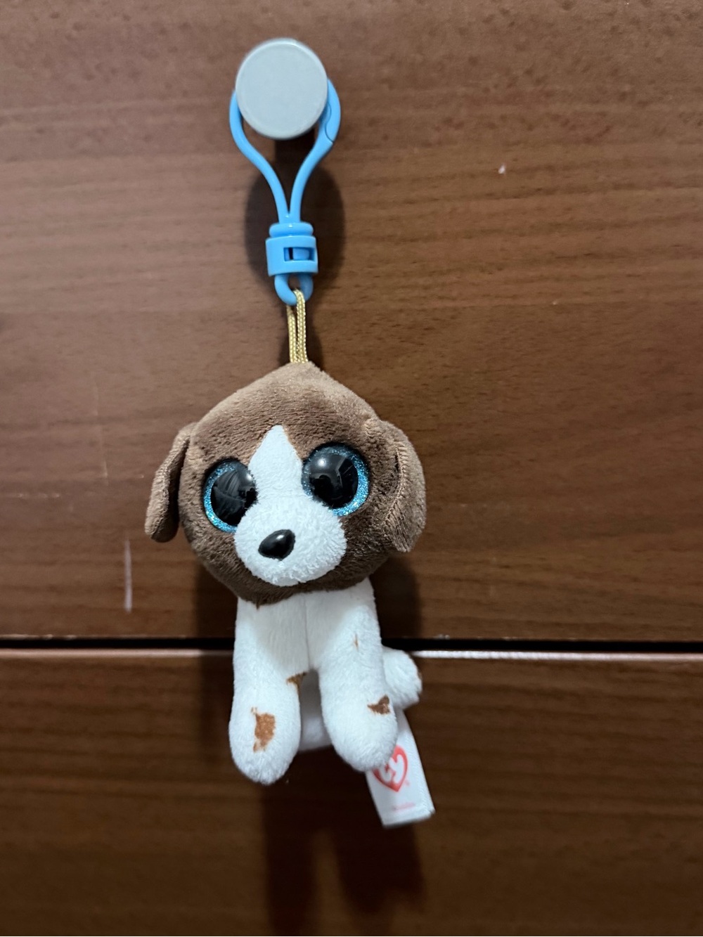 Ty MUDDLES the brown white dog clip 3”